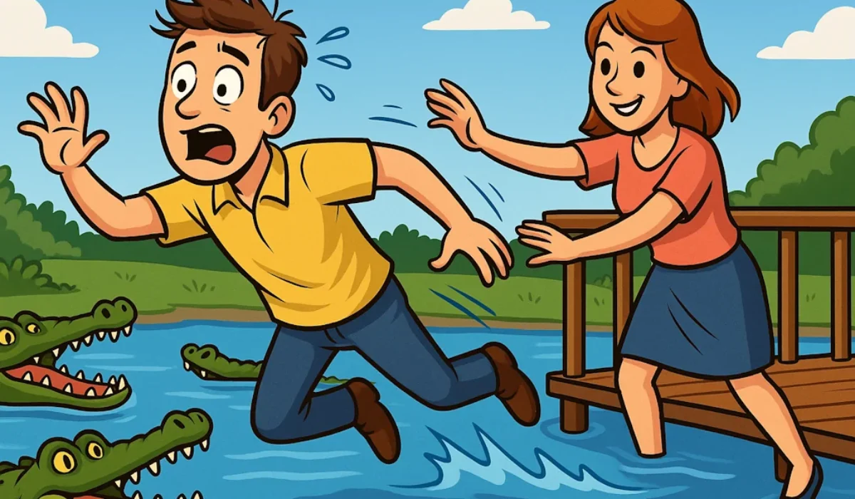 Η λίμνη με τους κροκόδειλους και το ένα εκατομμύριο ευρώ! Η λίμνη με τους κροκόδειλους